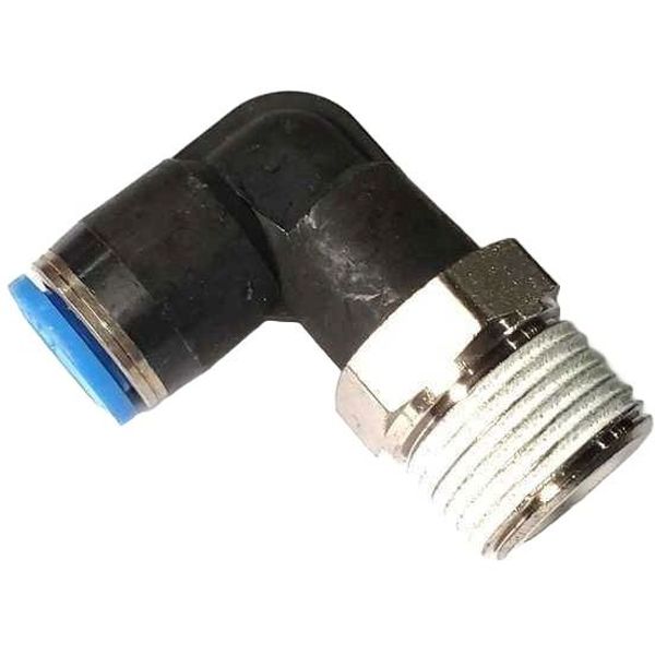 cotovelo, união rápida em L, união roscada em L, conexão pneumática, cotovelo para linhas de ar comprimido, cotovelo push-in