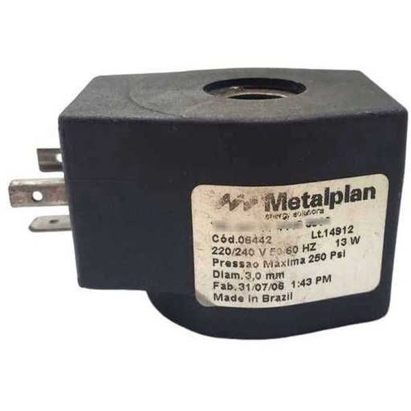 METALPLAN <br/>Pressão Máxima 250Psi <br/>Diam. 3,0 mm <br/>seminova